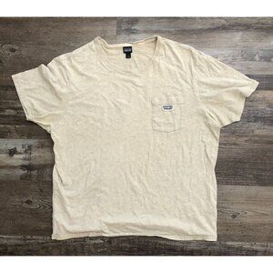 Patagonia Mens Large Beige Short Sleeve Tee T Shirt